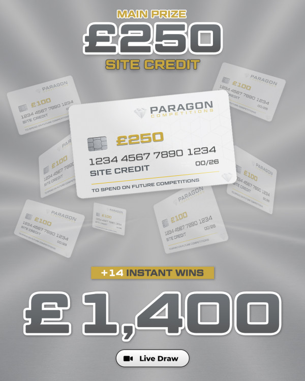 £250 Site Credit with £1,400 of Site Credit Instant Wins