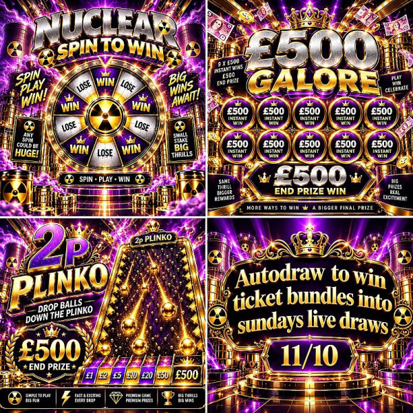Daily Autodraw 5 to win ticket Bundle into this weeks live draws on 11/10