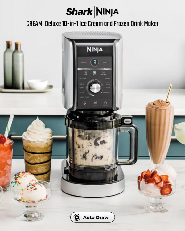 Ninja Creami Deluxe 10 in 1 Ice Cream Maker