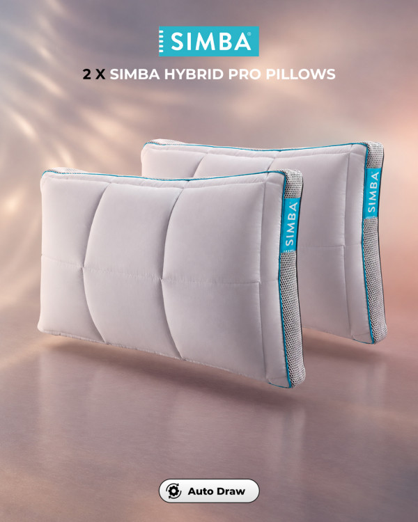 2 x Simba Hybrid Pro Pillows