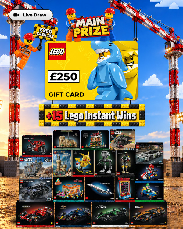 £250 LEGO Gift Card with 15 LEGO Instant Wins